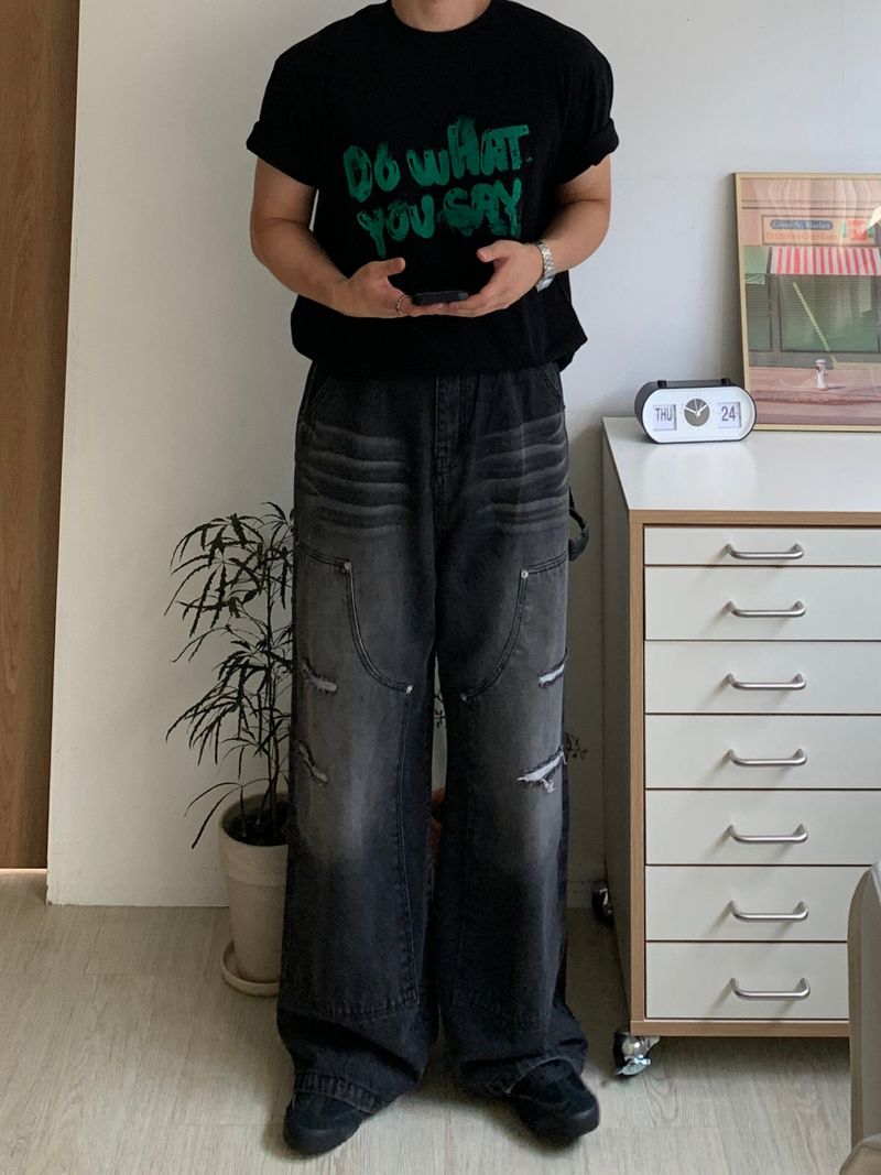 Carpenter Washed Wide Denim