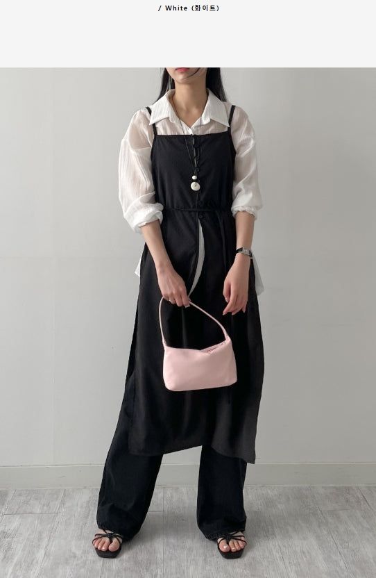 Wrinkle See-through Oversized Shirt