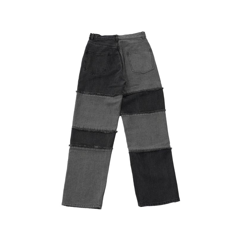 patchwork denim pants