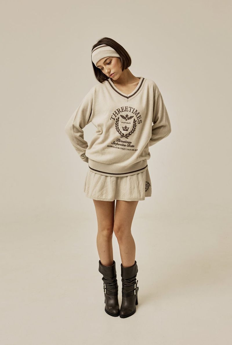 threetimes（スリータイムズ）の「Isabel emblem knit skirt（Skirts）」