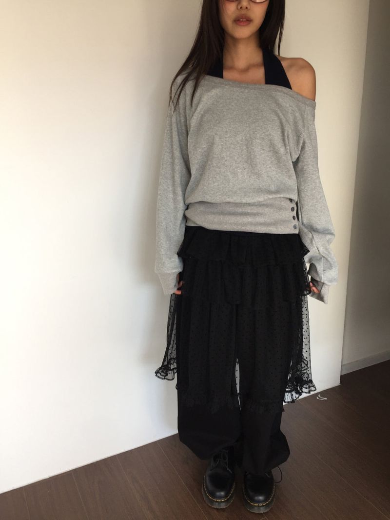 Glass Dot Layer Skirt (3color)