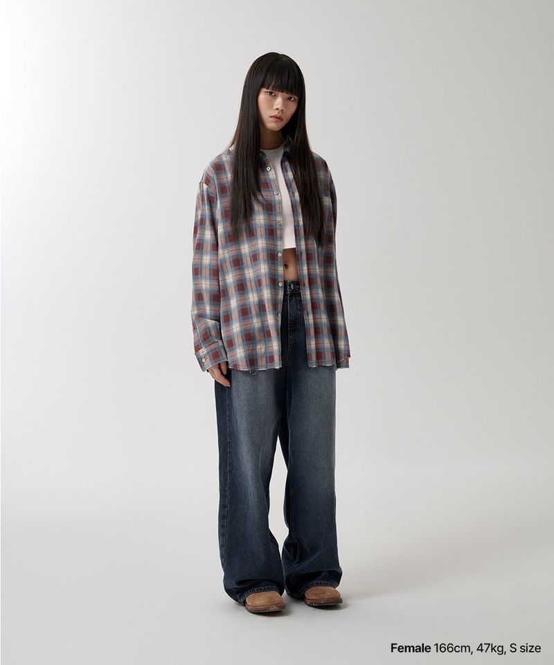 RAW CUT OMBRE SHIRT