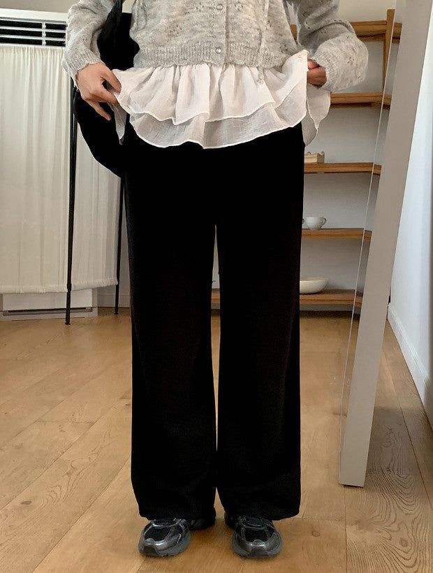 #Daily Rib Wide Training Pants (2color)