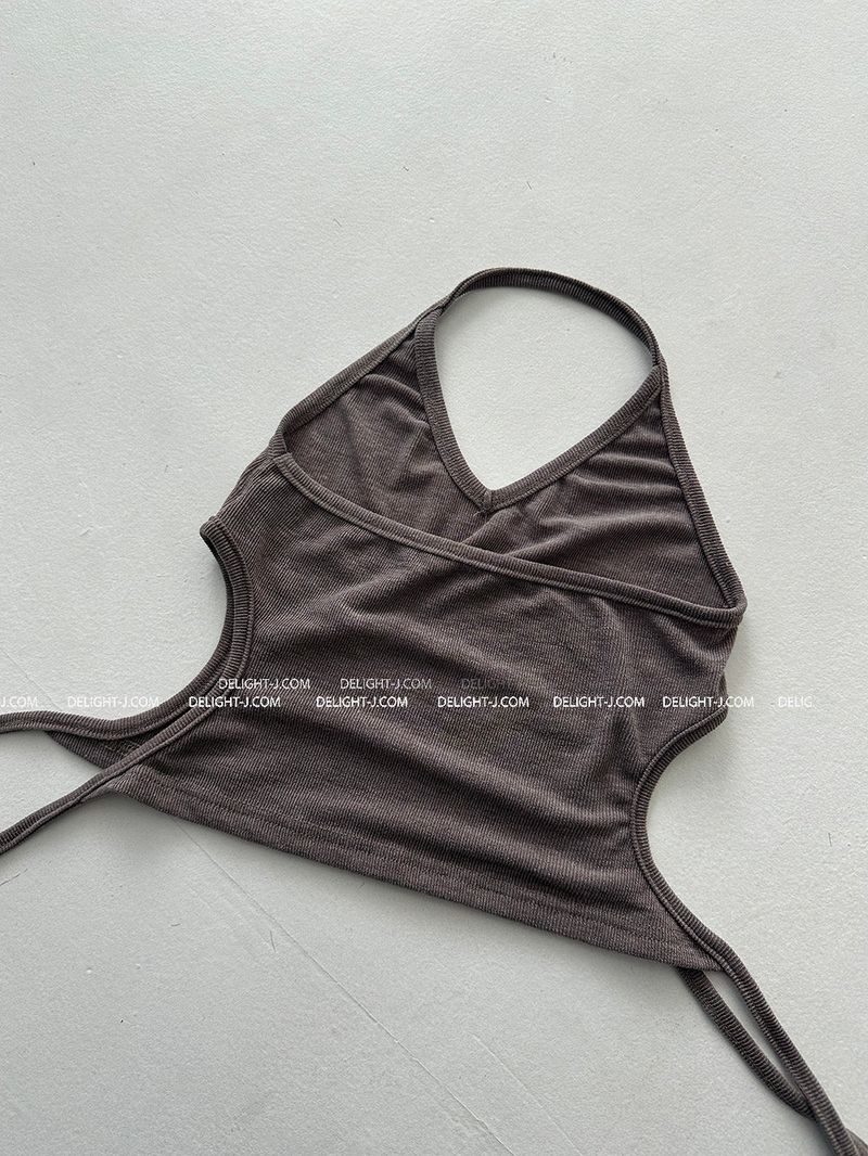 Open Crop Halterneck Sleeveless