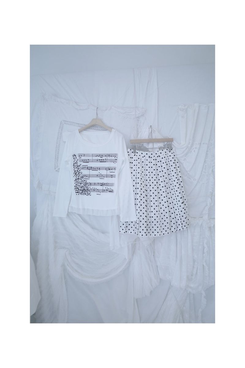dot pleats midi sk (2color)