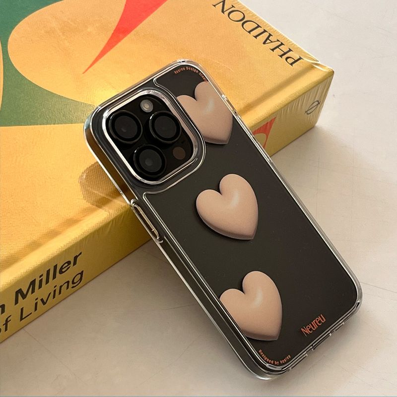 Gray Sand Heart Balloon Case (Jelly Hard)