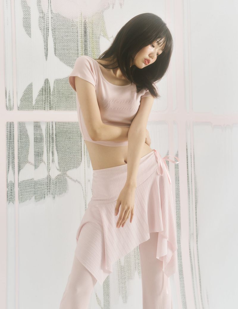 Low-rise Bootcut Pants (PINK)