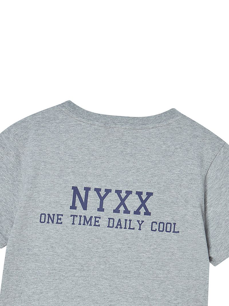NYX FLAG APLIQUE TEE GREY