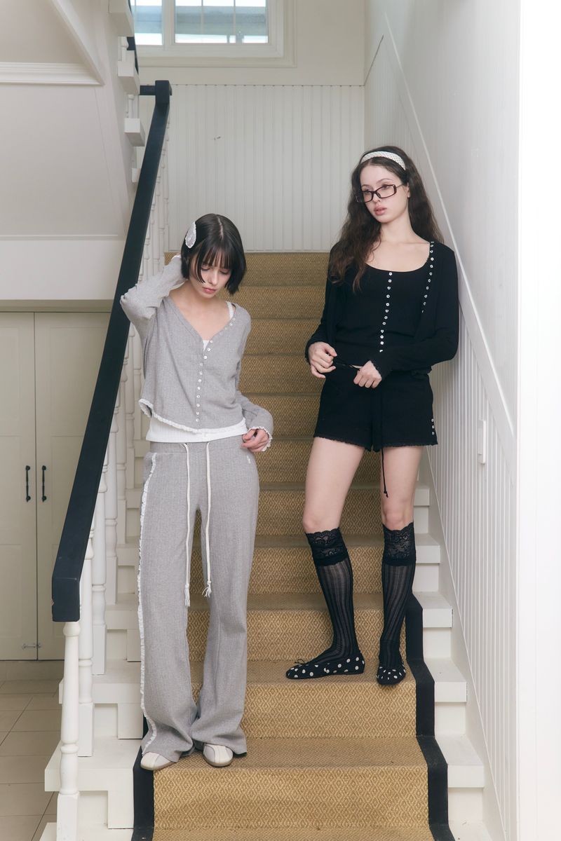 Sweet Dreams Button Cardigan (Gray)