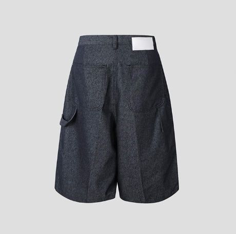 Duns One-Pleat Wide Bermuda Pants