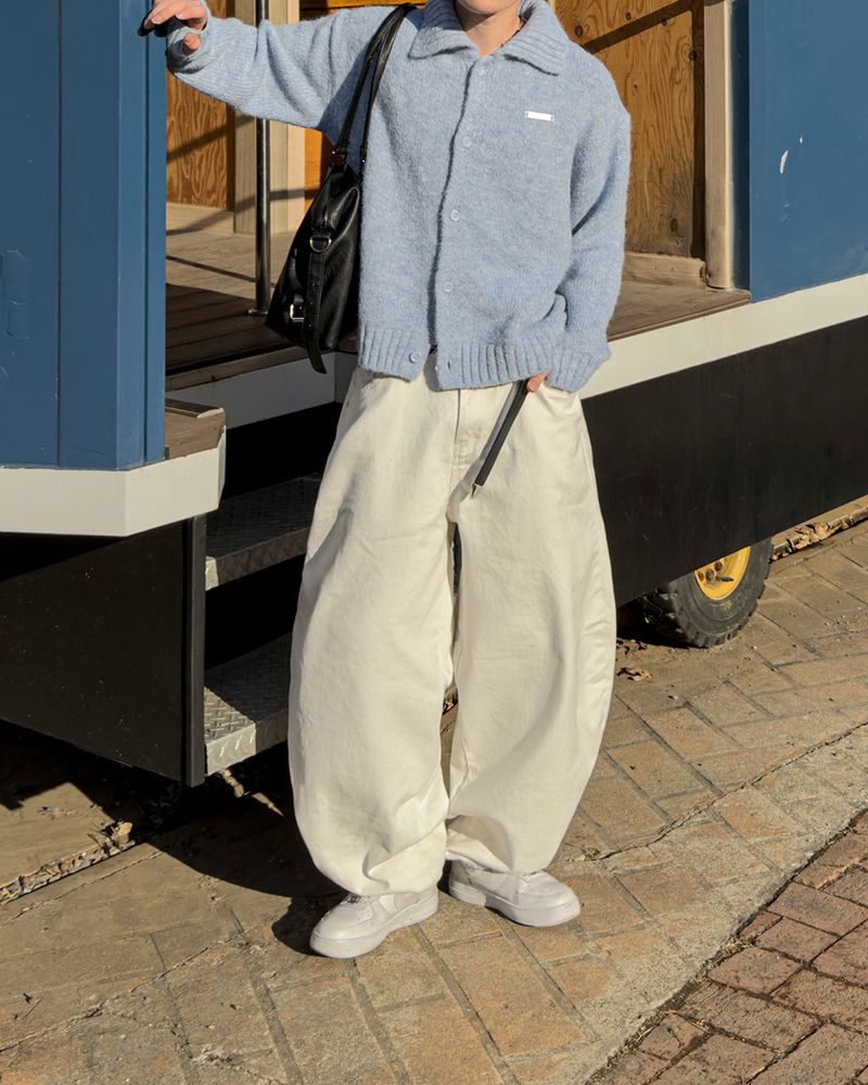 Nevis Cotton Wide Curved Pants