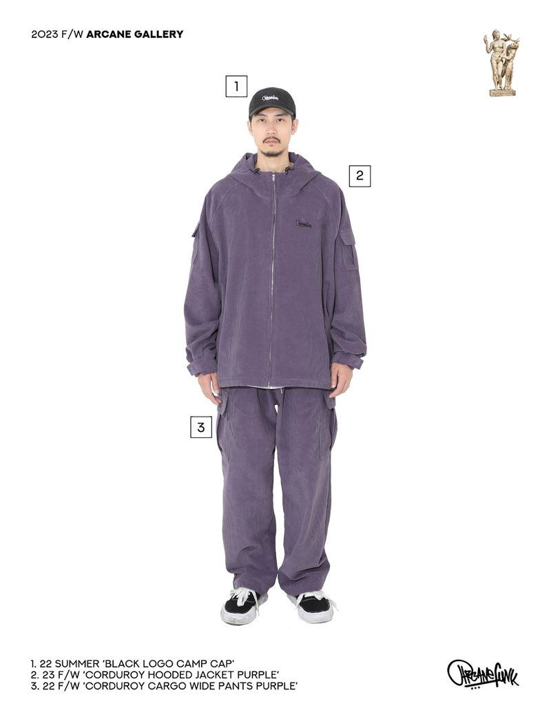 CORDUROY HOOD JACKET PURPLE