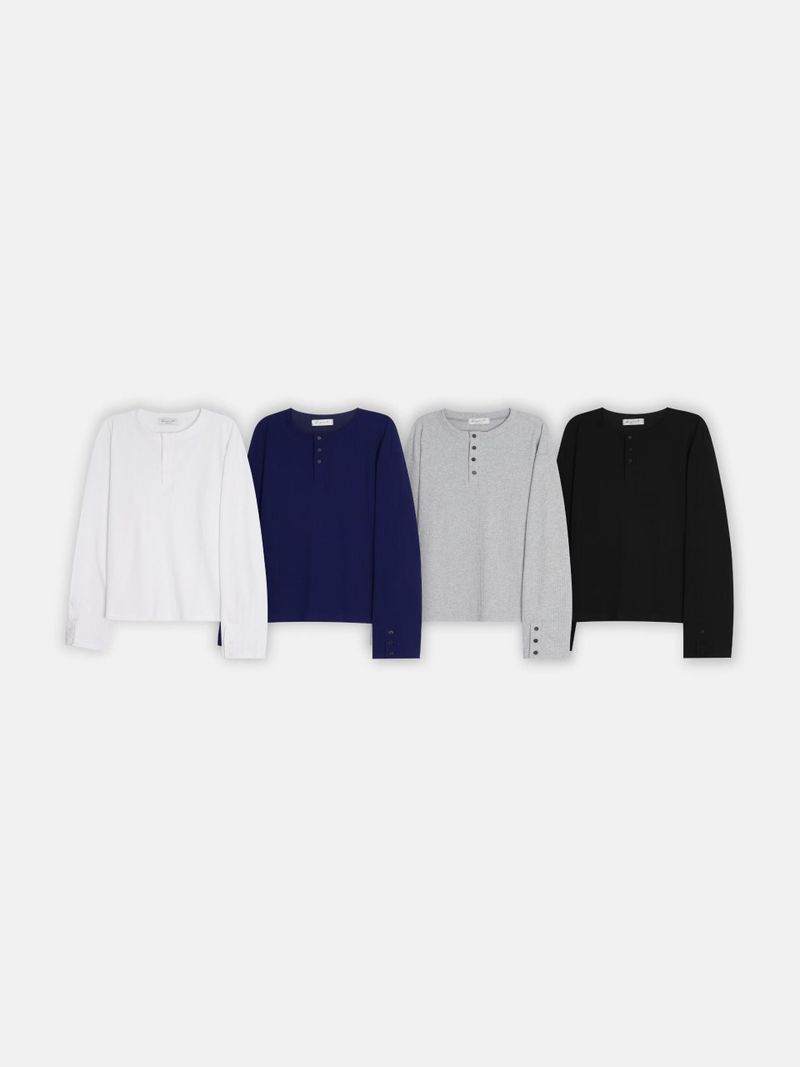 Ribbed Henley Top