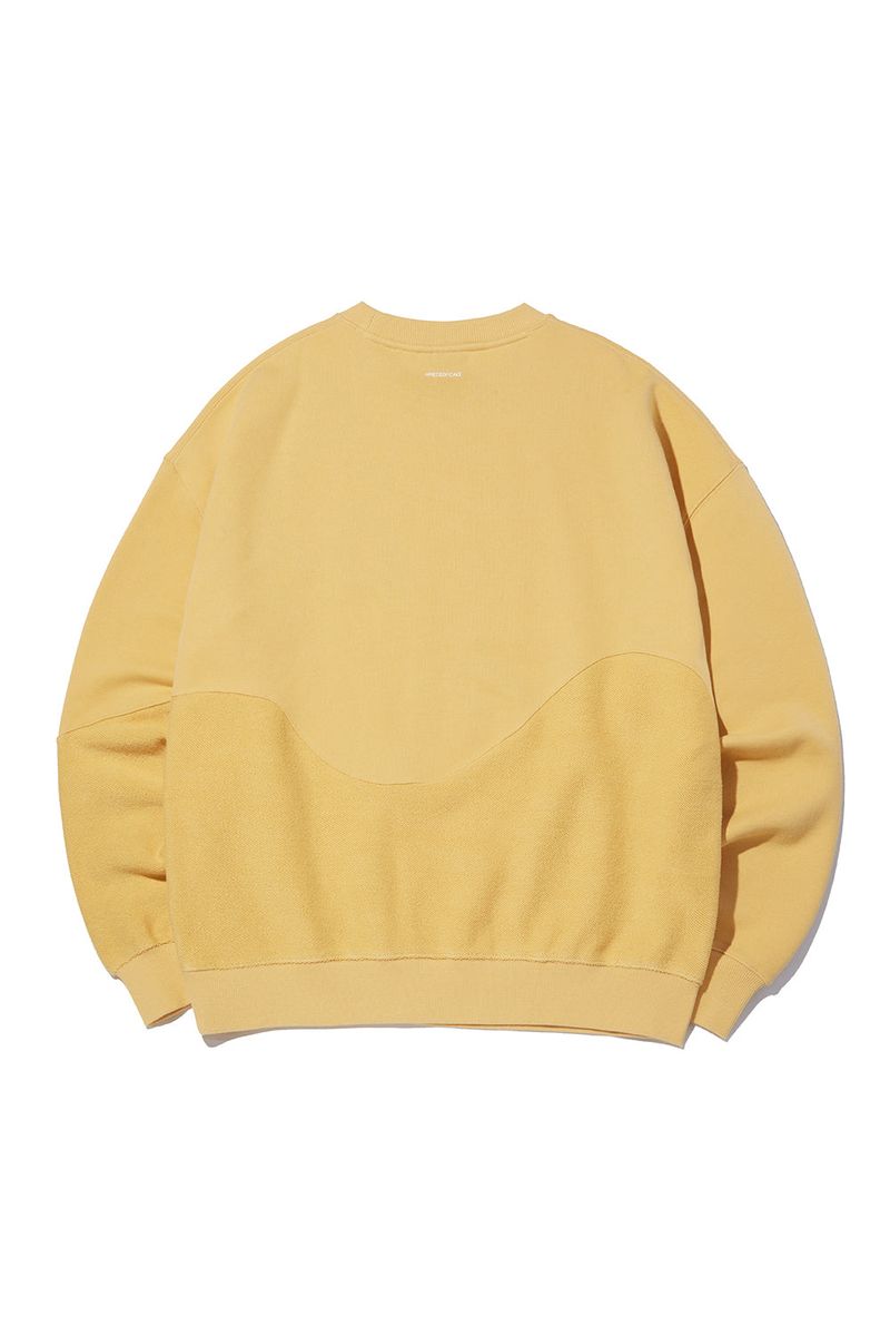 Reverse Bear Patch Crewneck_Canary