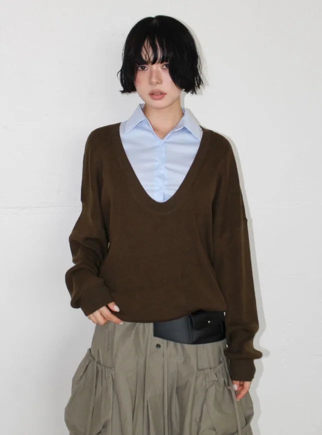 CURVE LINE SLIM SHIRT