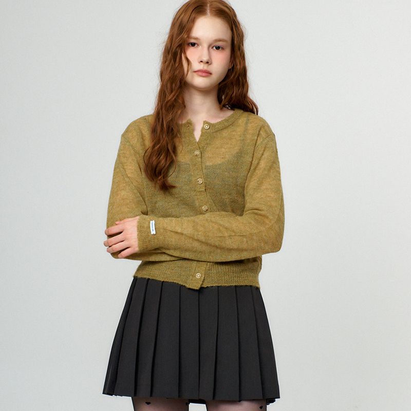 RAVEROUS（レイバロス）の「Mohair Round Neck Knit Cardigan_2Color（Tops）」