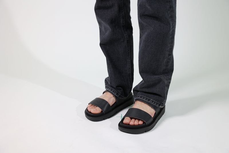 Santorini Sandals Leather Black 552