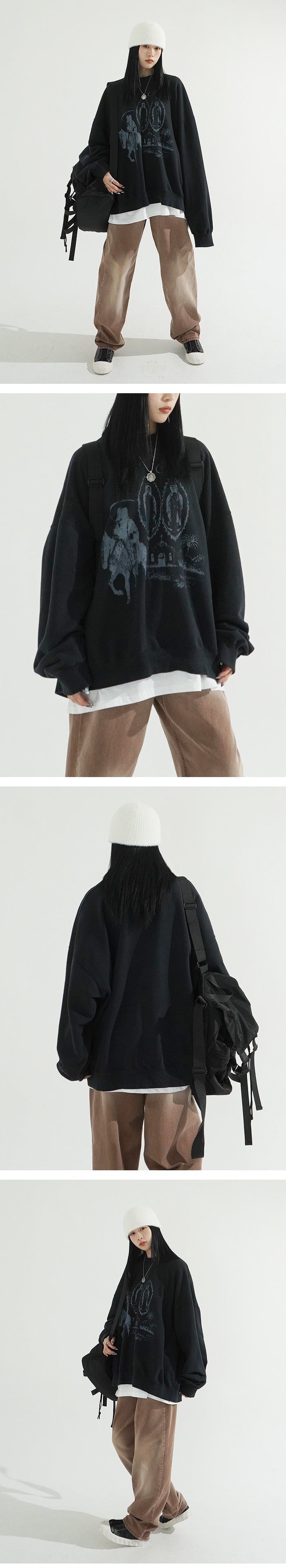 Shadow Washed Over Sweatshirt
