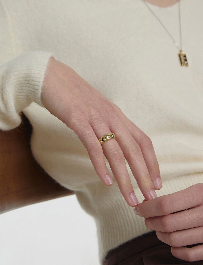 26SS★ Iceblock Silver Ring L