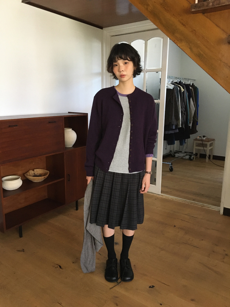 YWD PLAID PLEATS SKIRT (3color)
