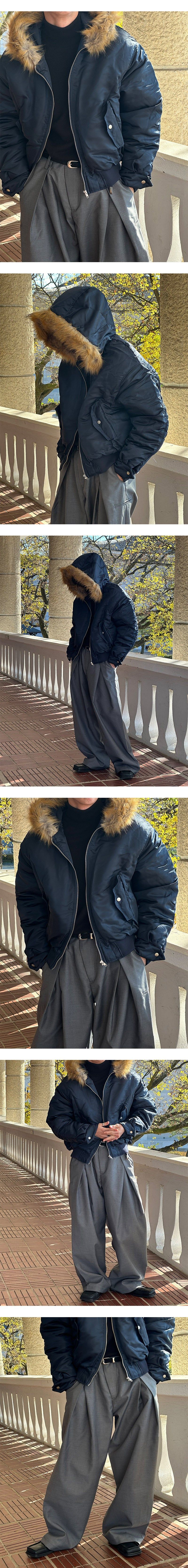 [Unisex] Tuck wide slacks(2color)