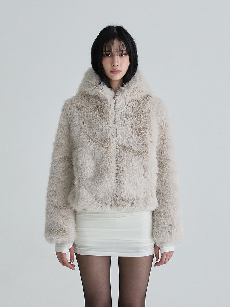 Not your rose（ノットユアローズ）の「Hoodie fur jumper (Gray)（Jackets/Outerwear）」