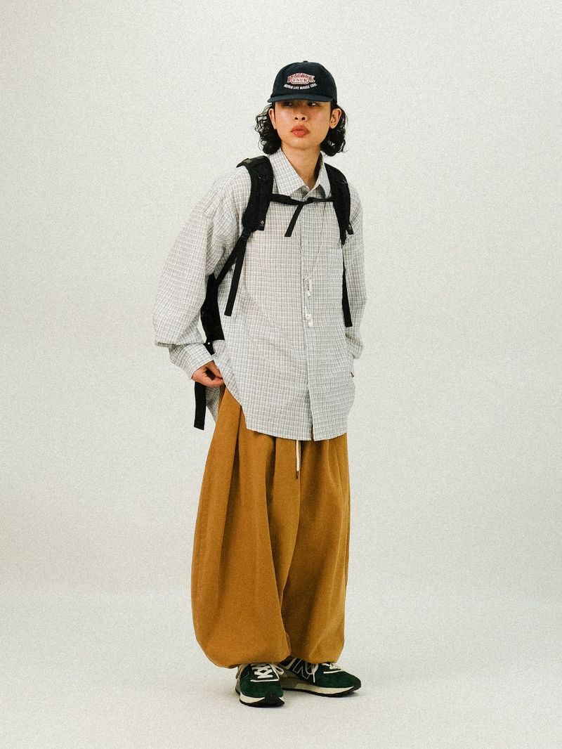 THE W Belted Pin-tuck Balloon Pants