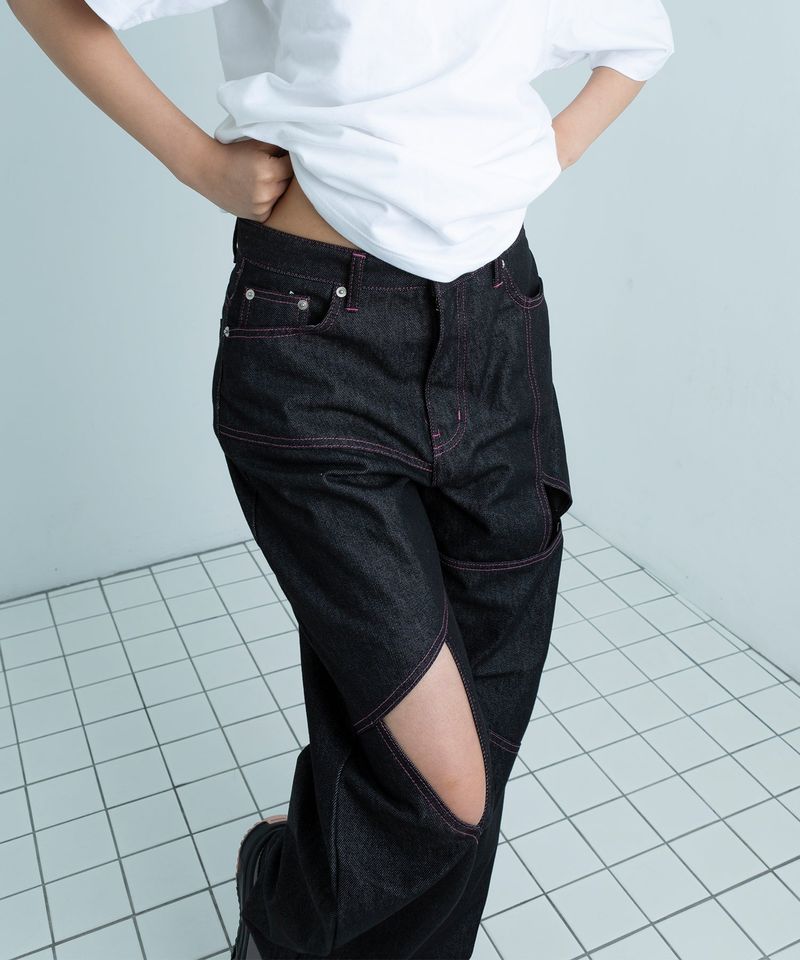 OS Hole Denim Pants