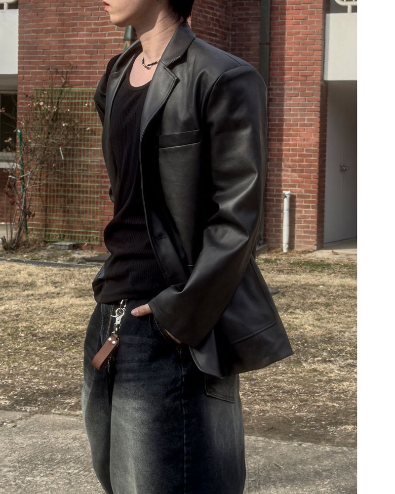 Heritage Leather Blazer Jacket