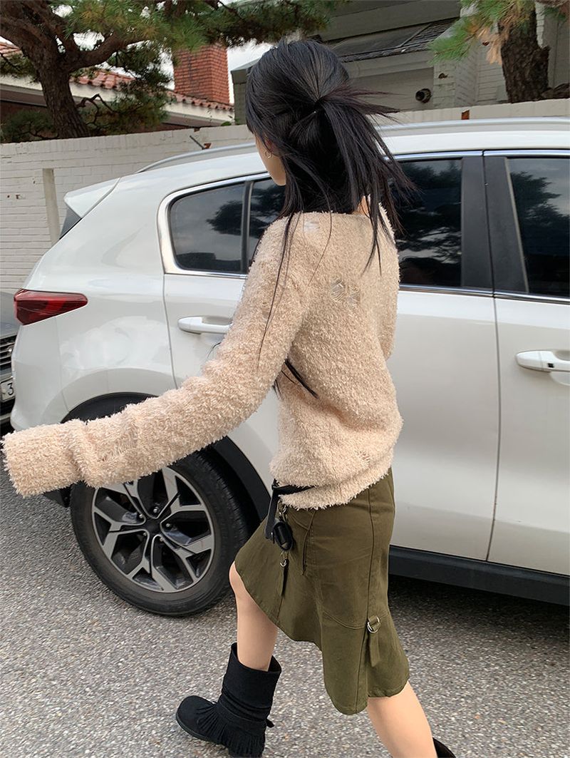 BOUCLE DAMAGE LOOSE KNIT (2C)