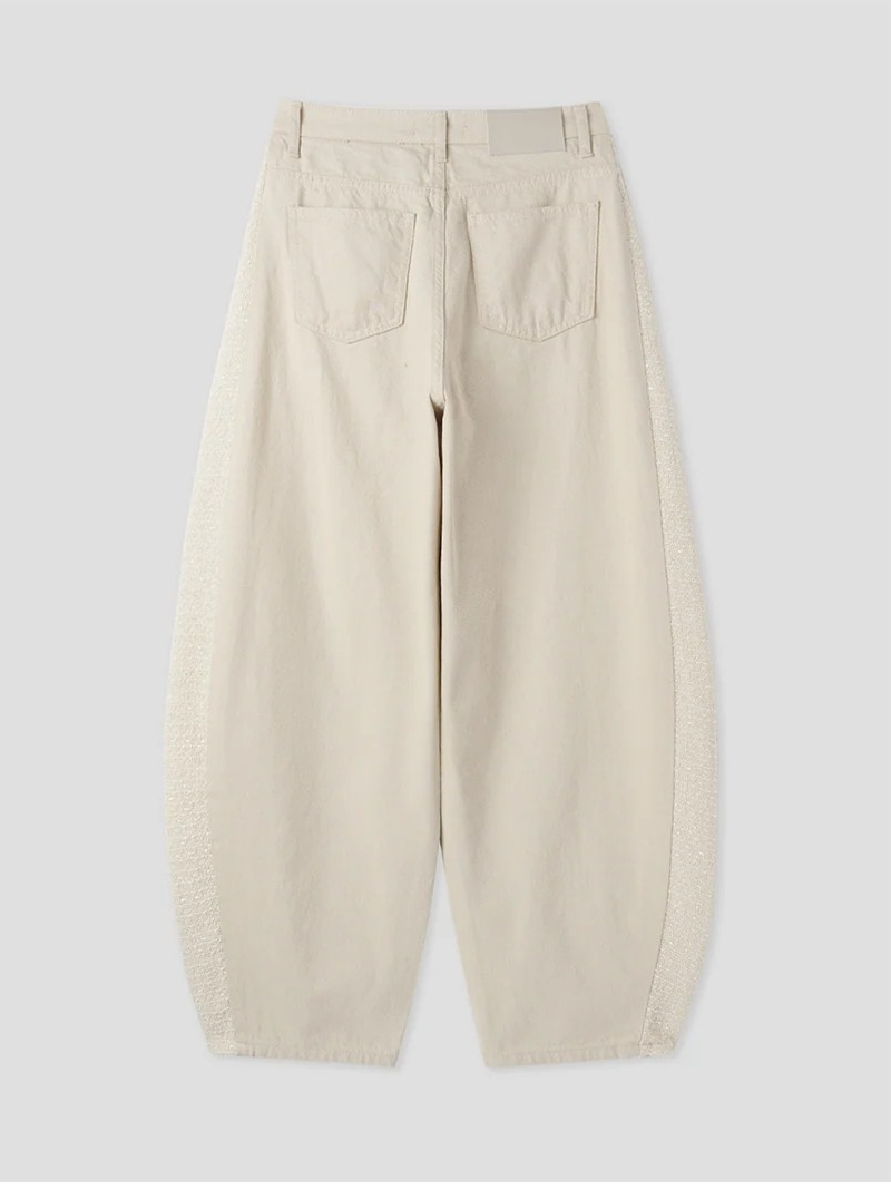 TWILL MIX CURVED PANTS (2C)