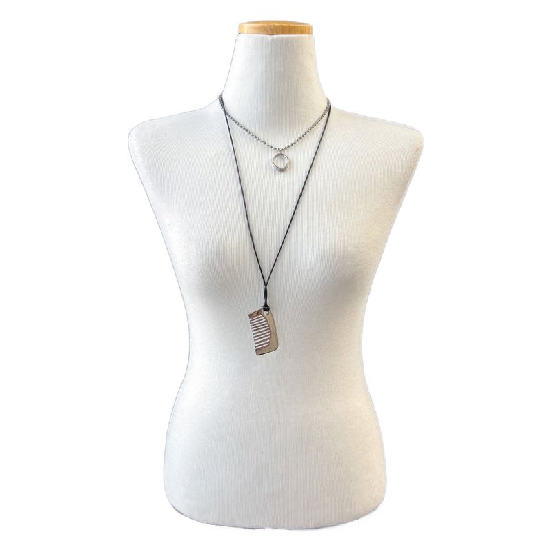 Or Hair Comb Long Strap Necklace