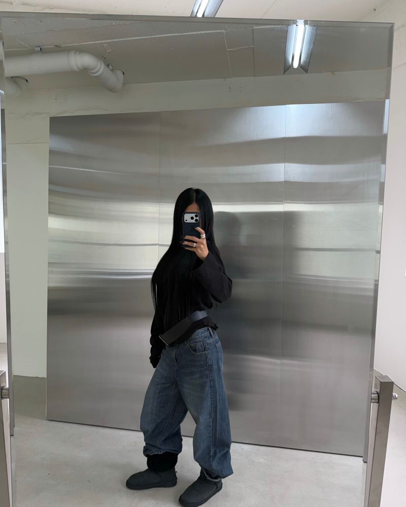 Roomy Wide Denim Pants