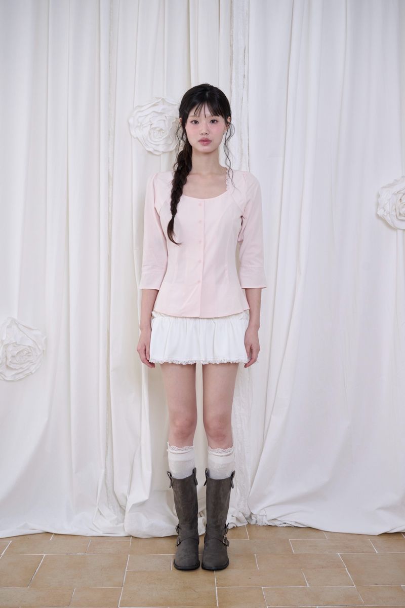 Mabel Lace Square-Neck Blouse (3 colors)
