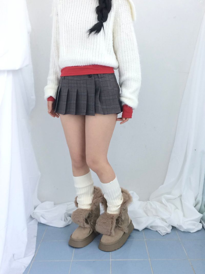 Shoulder collar loose knitwear