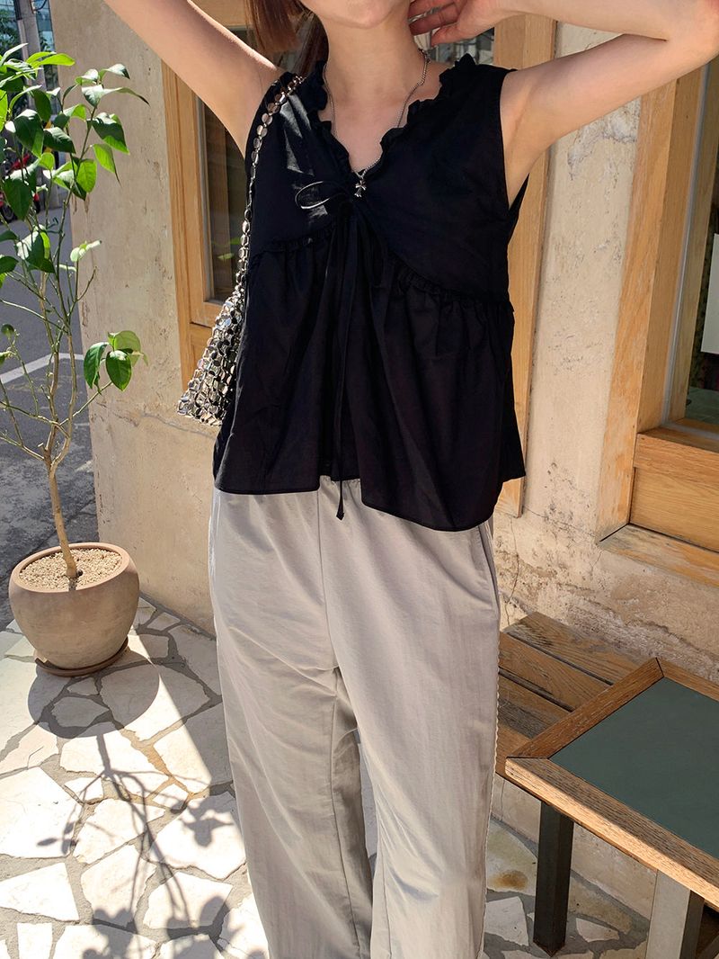 [MADE] Rollton nylon lace track bendable pants