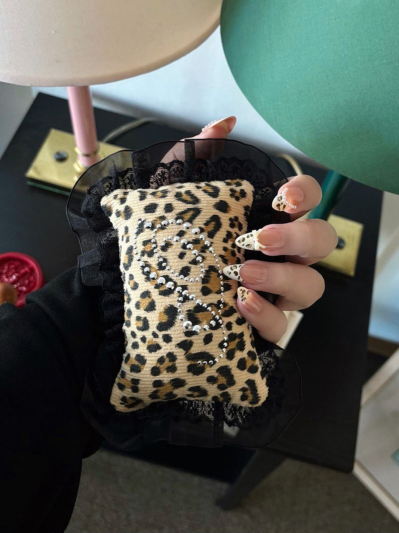 【MADE】 KIRA pocket pillow (leopard/beige)