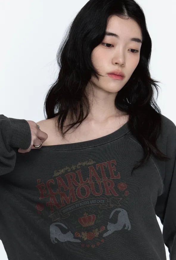 26FW★ Amorcat Pigment Sweatshirt