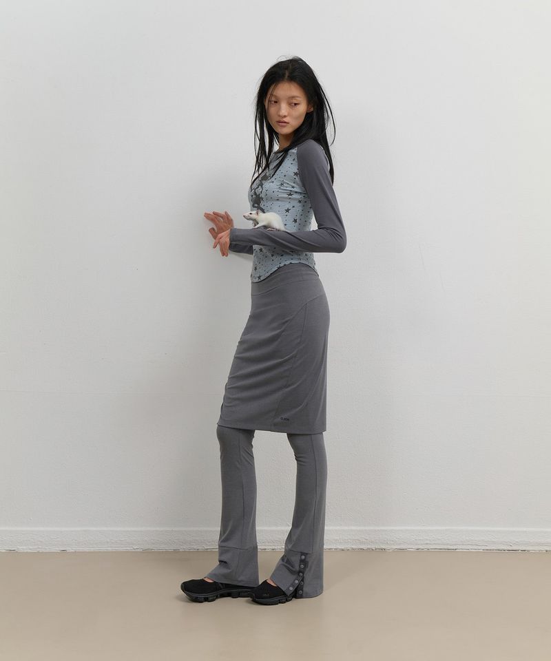ojos（オホス）の「Star Reglan Long Sleeve / Mint Grey（Tops）」