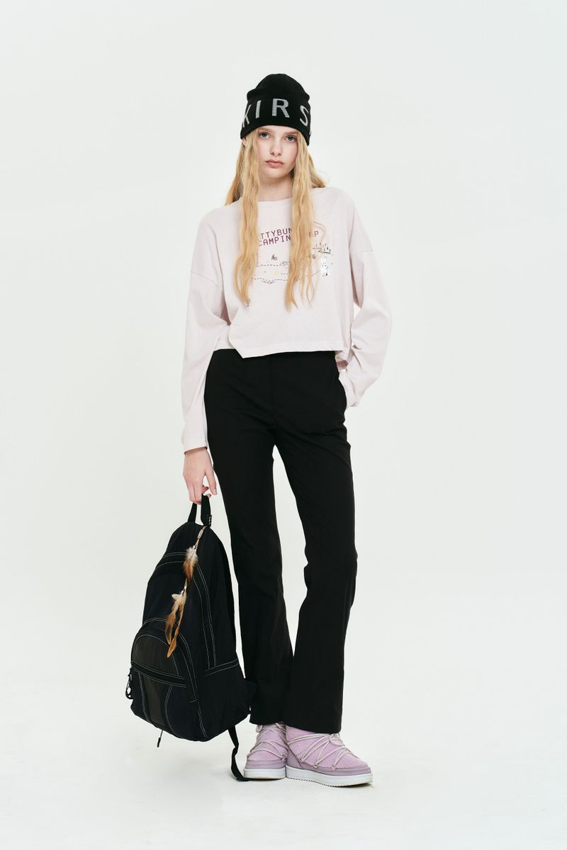COLLECTION FLEXIBLE BOOTCUT PANTS [BLACK]