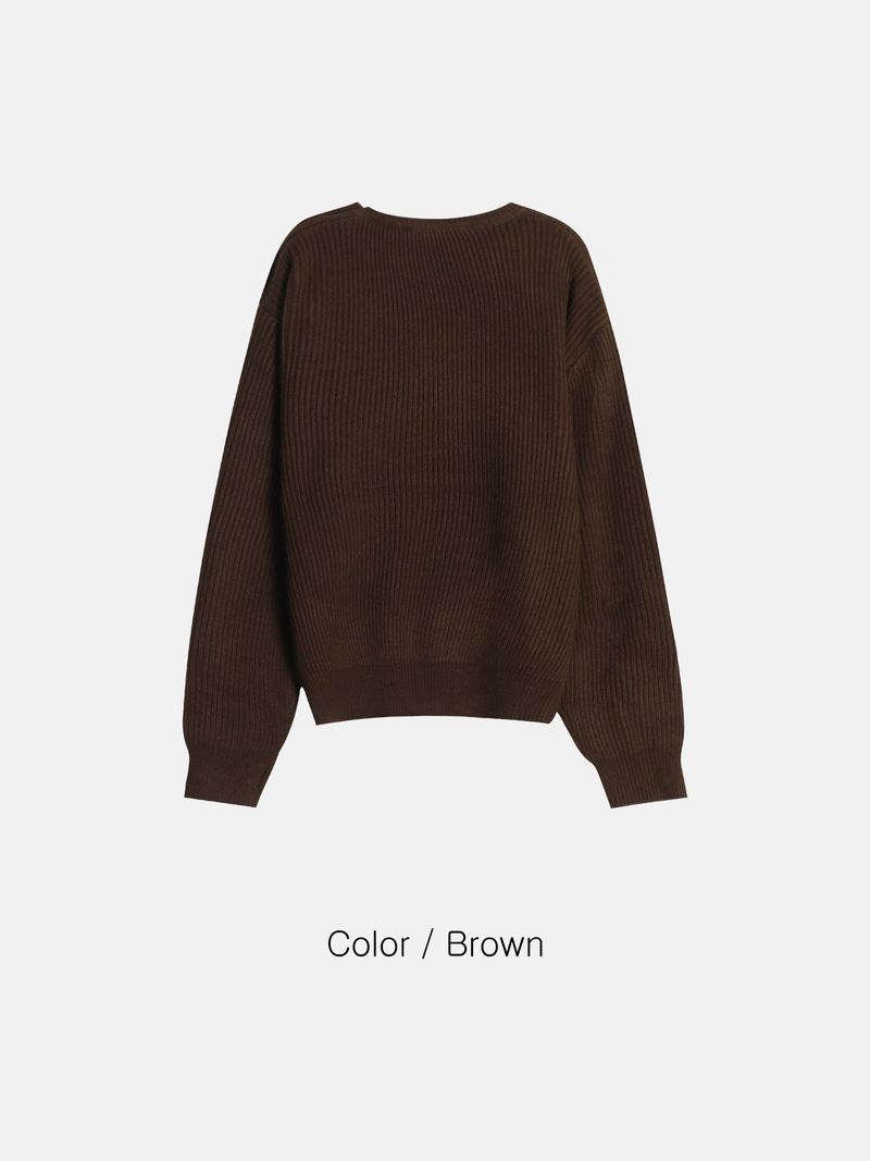 OA Mode Shoulder Round Knitwear (4 colors)