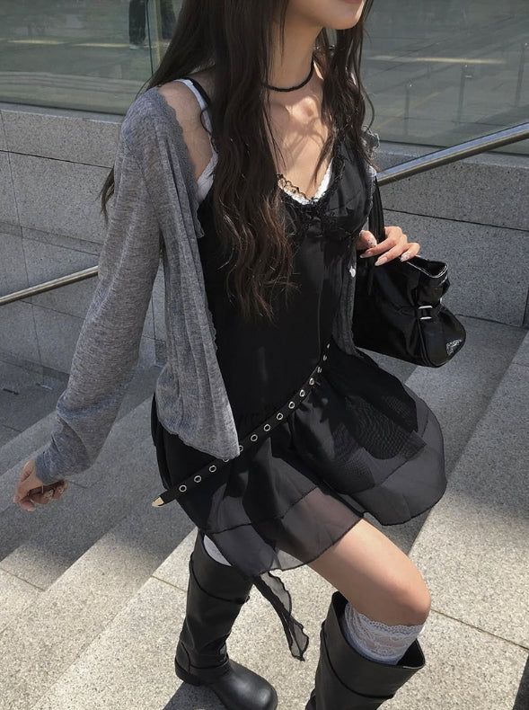 Sant Soft Lace Frill Cardigan