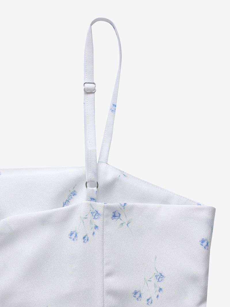 Floral flare dress (White)