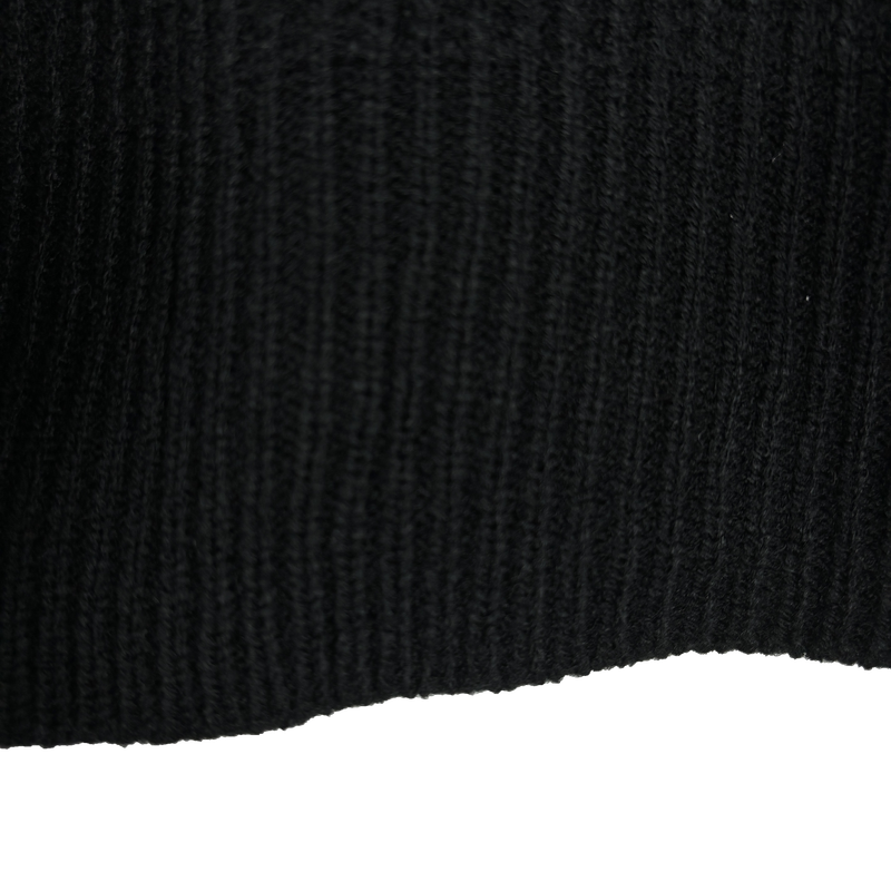 hairy line knit zip-up