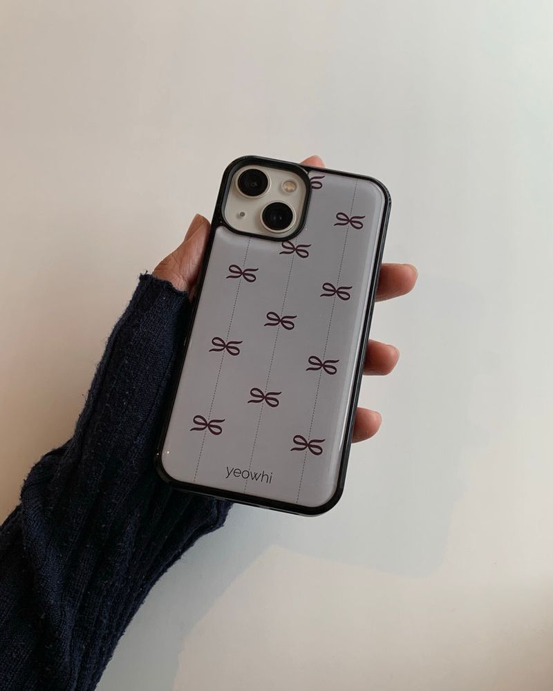 [MADE] mini logo dotted line epoxy bumper case_purple