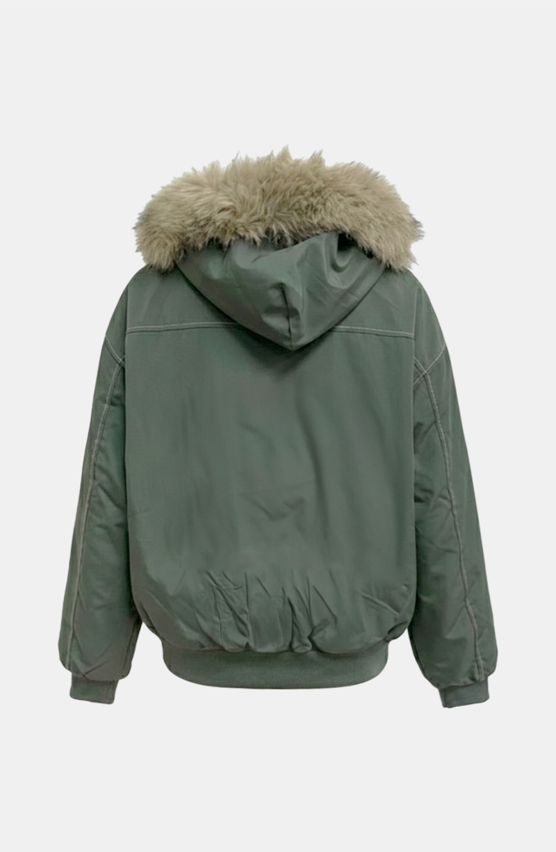 Berlin Fur Trimmed Padded Jumper