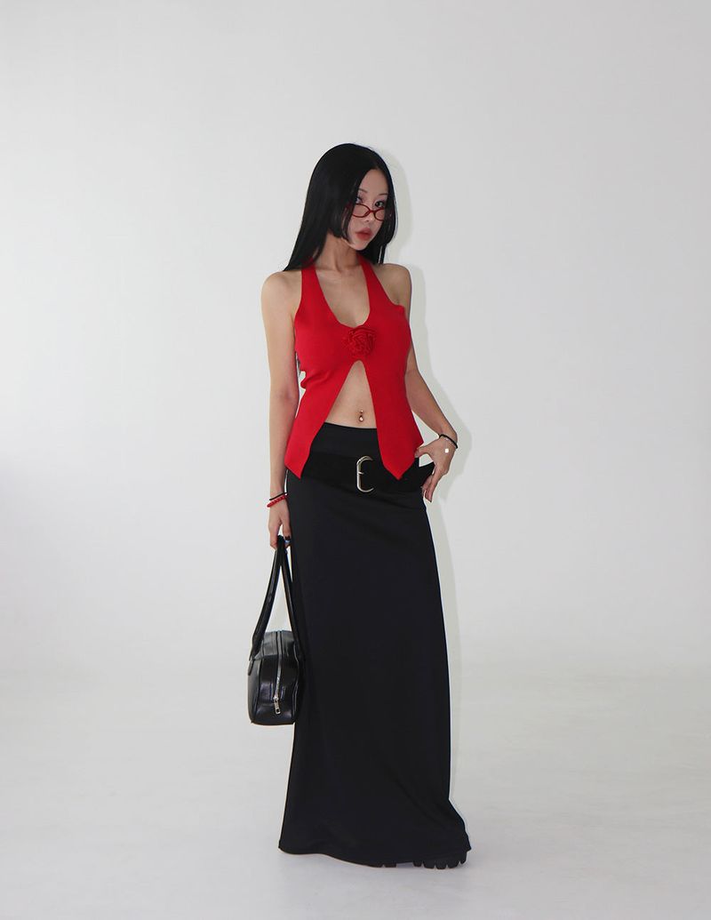 rose cosage halter neck knitwear