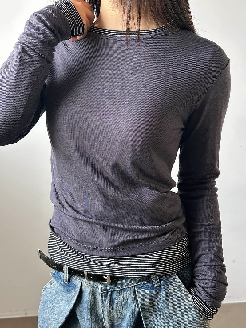Soft tencel loose long sleeves(5color)