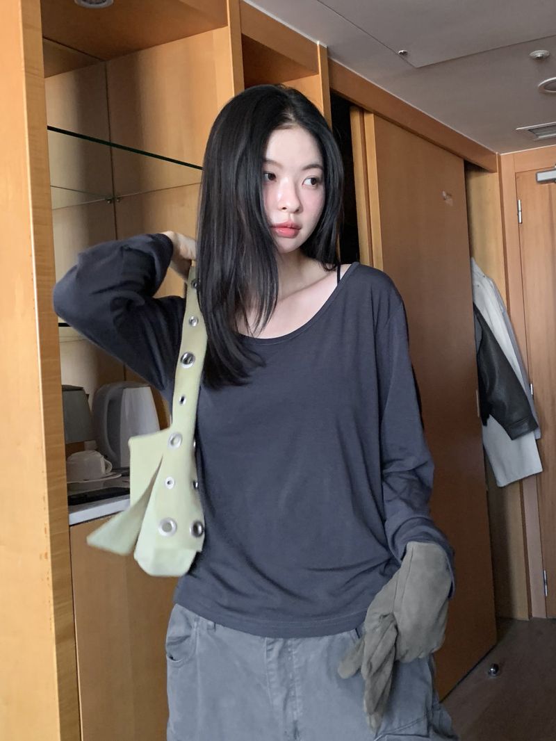WOOHWA(ウファ)の「 HEAT BOATNECK TOP(Tops)」