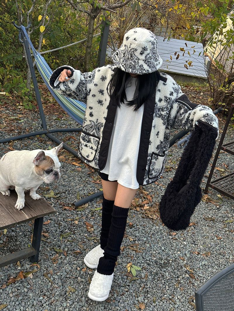 ribbed knitwear oversized socks leg warmer